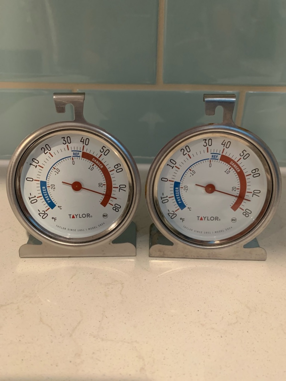 Taylor refrigerator/ freezer Thermometer - set of 2